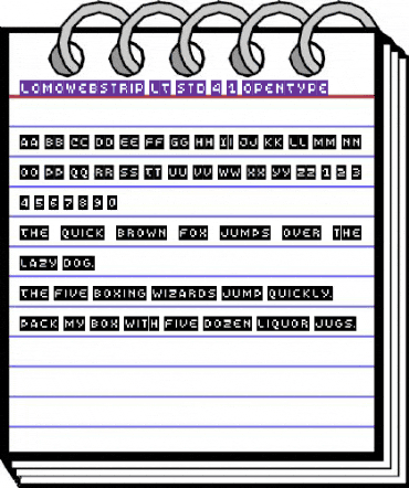 LomoWebStrip LT Std 4 Regular animated font preview