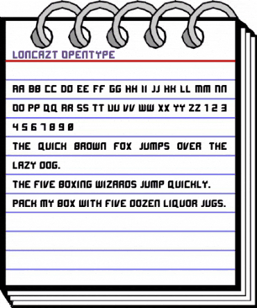 Loncazt Regular animated font preview Loncazt Regular animated font preview