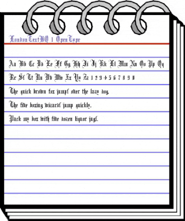 London Text BQ Regular animated font preview