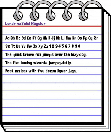 Londrina Solid Regular animated font preview