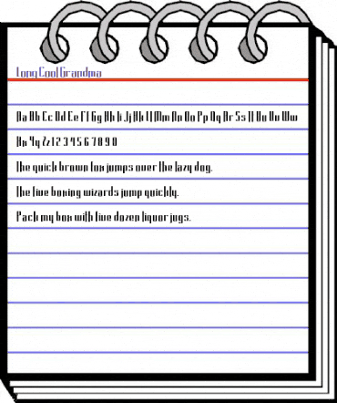 Long Cool Grandma Regular animated font preview