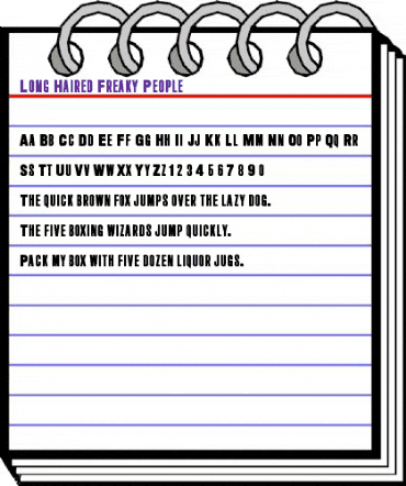 Long Haired Freaky People Regular animated font preview
