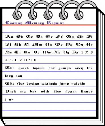 Loosing Memory Regular animated font preview
