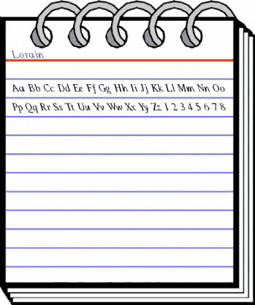 Lorain Regular animated font preview