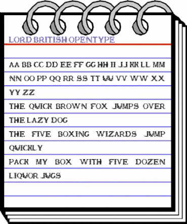 Lord British Regular animated font preview