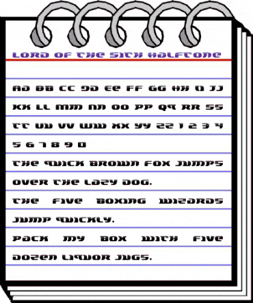 Lord of the Sith Halftone Regular animated font preview