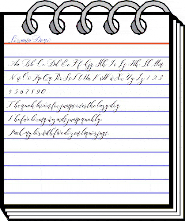 Lorriana script Regular animated font preview