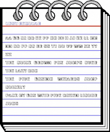 Lost Regular animated font preview