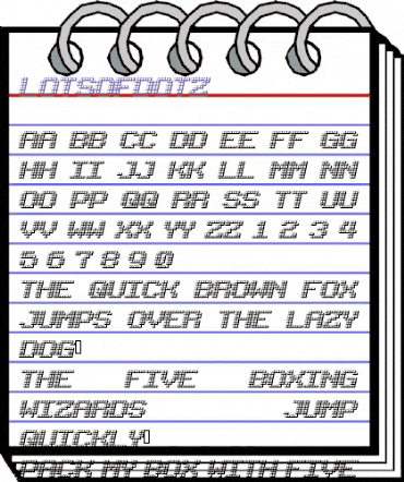 LotsOfDotz Regular animated font preview LotsOfDotz Regular animated font preview