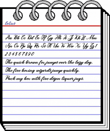 lotus Regular animated font preview