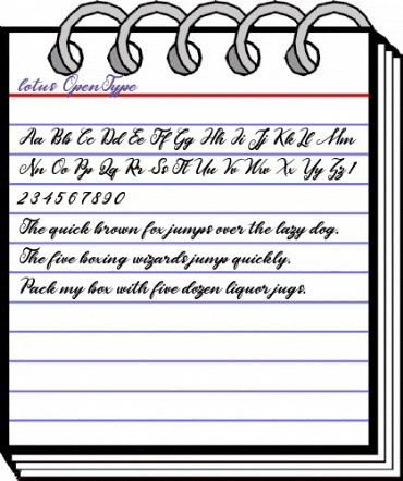 lotus Regular animated font preview