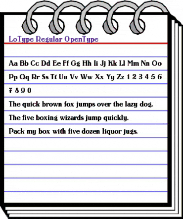 Lo-Type Regular animated font preview