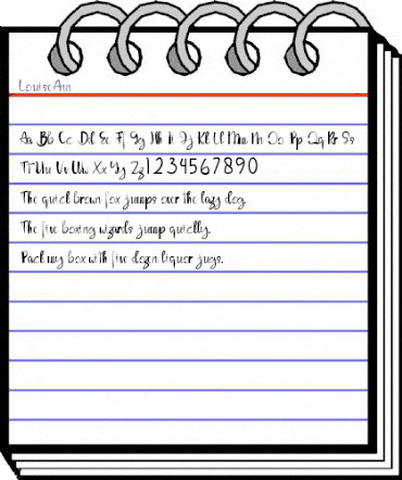 Louise Ann Regular animated font preview