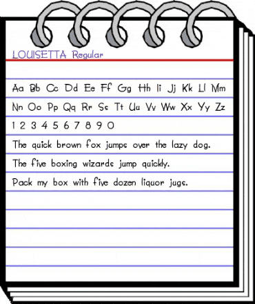 LOUISETTA Regular animated font preview