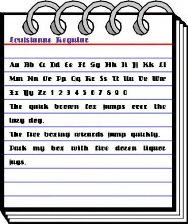Louisianne Regular animated font preview