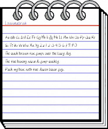 Lousiana Brush Regular animated font preview