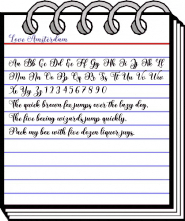 Love Amsterdam Regular animated font preview