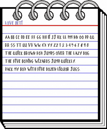 Love Beti Regular animated font preview