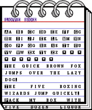 LOVE-BOX Regular animated font preview