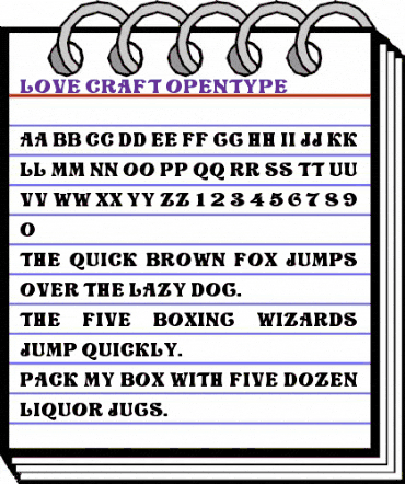 Love Craft Normal animated font preview