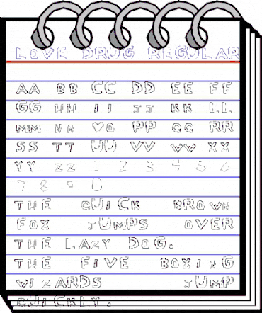 Love Drug Regular animated font preview