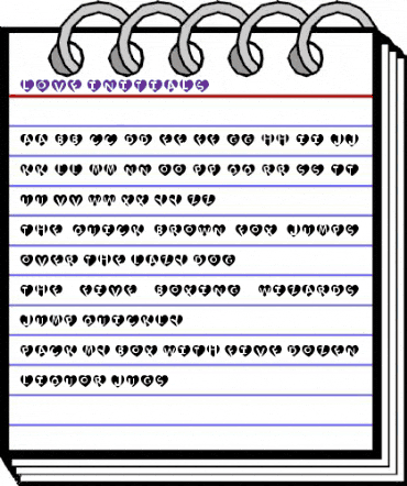 love initials Regular animated font preview