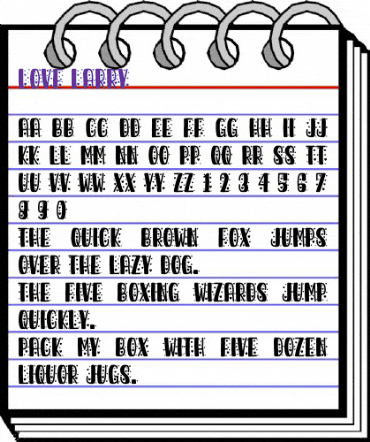 love larry Regular animated font preview