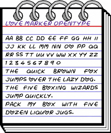 Love Marker Regular animated font preview