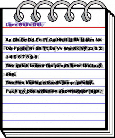 Love Runs Out Bold animated font preview