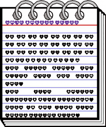 love social media Regular animated font preview