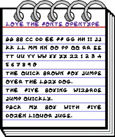 Love The Fonts Regular animated font preview