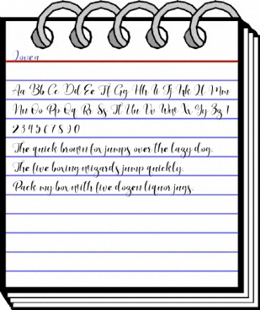 Lovea Regular animated font preview