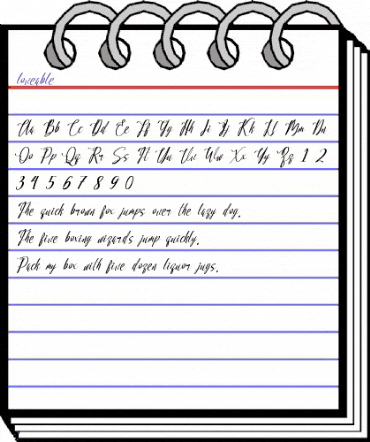 loveable Regular animated font preview