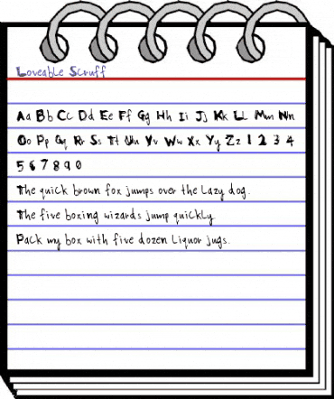 Loveable Scruff Regular animated font preview