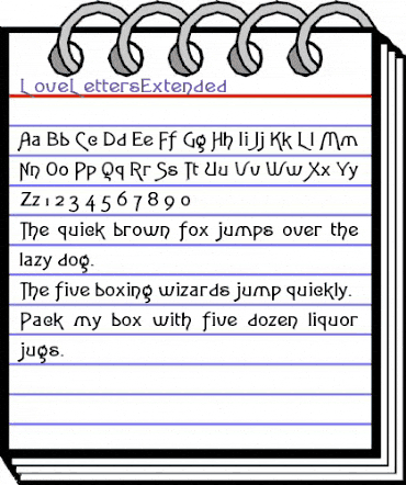 LoveLettersExtended Regular animated font preview