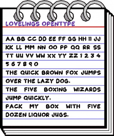 Lovelings Regular animated font preview