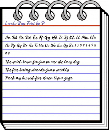 Lovely Boys Regular animated font preview
