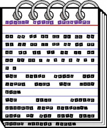 Lovely Notes Regular animated font preview Lovely Notes Regular animated font preview