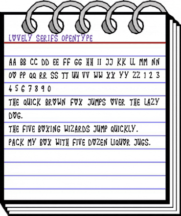 Lovely Serifs Regular animated font preview