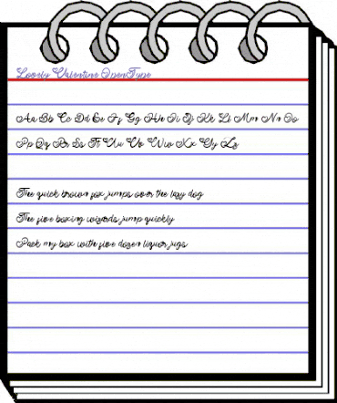 Lovely Valentine Regular animated font preview