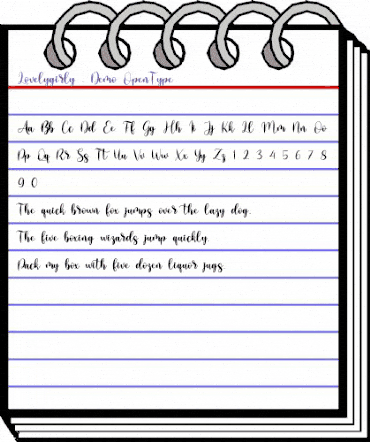 Lovelygirly - Demo Regular animated font preview