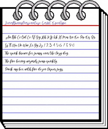 Lover Bunny Personal use Script Regular animated font preview Lover Bunny Personal use Script Regular animated font preview
