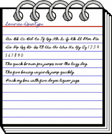 Loverine Regular animated font preview