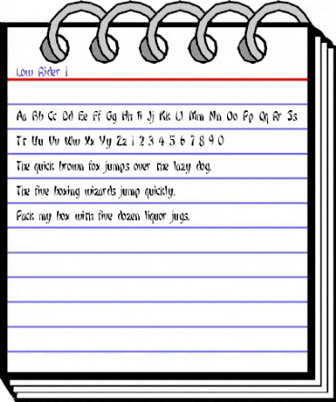 Low Rider 1 Regular animated font preview