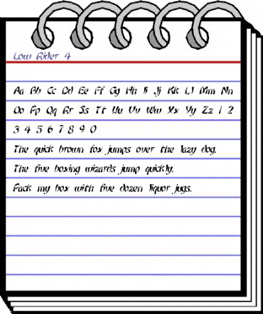 Low Rider 4 Italic animated font preview Low Rider 4 Italic animated font preview