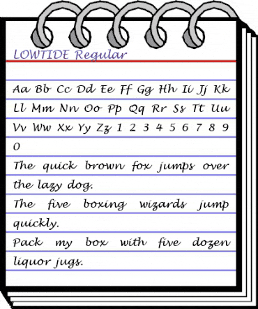 LOWTIDE Regular animated font preview