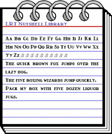 LRT Nutshell Library Regular animated font preview