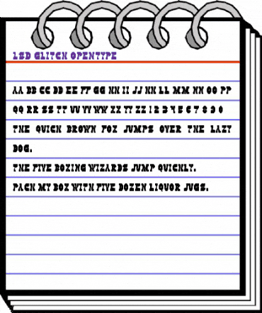 LSD GLITCH Regular animated font preview