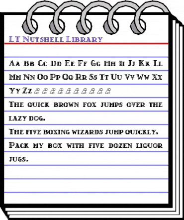 LT Nutshell Library Regular animated font preview