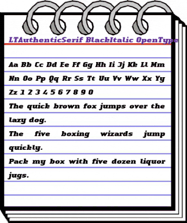 LTAuthenticSerif Medium Regular animated font preview